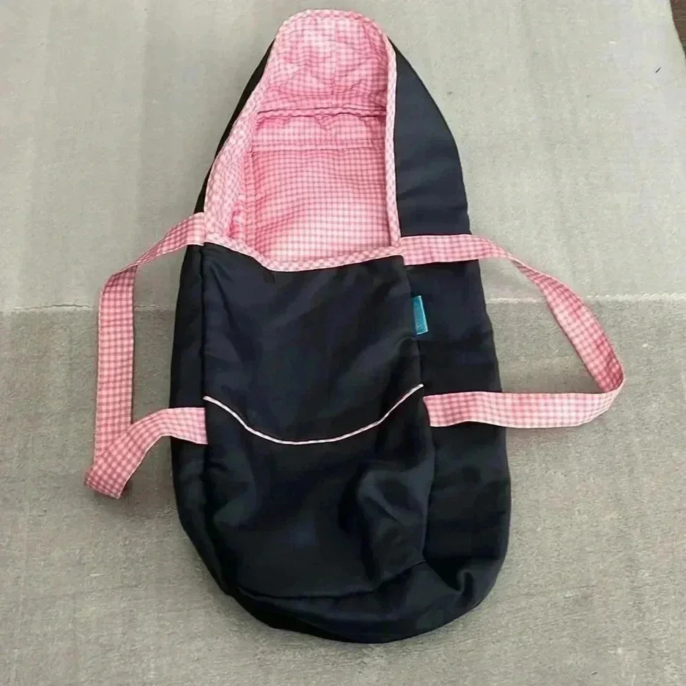 Hauck Baby Doll Carrier Blue and Pink with white checkered fabric